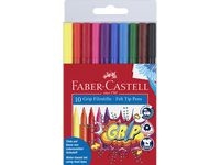 Fiberpenna Grip blandade färger 10/FP