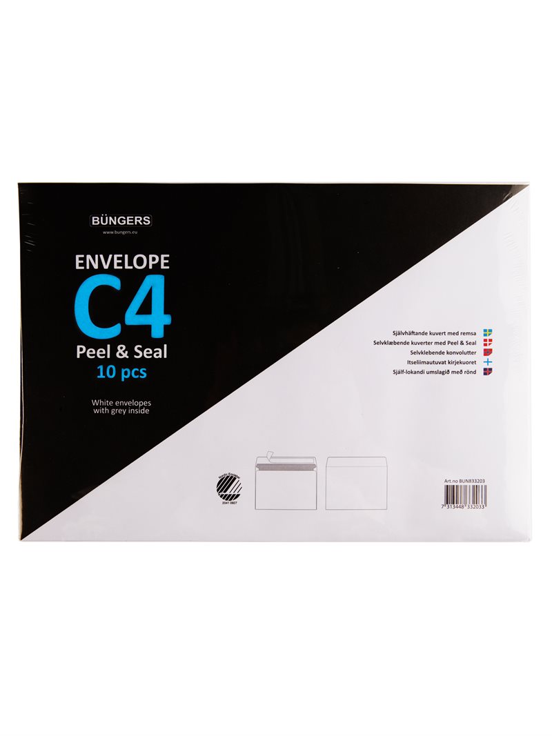Kuvert Peel & Seal C4  10/fp