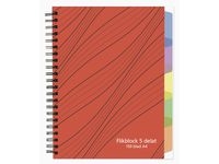 Ant.bok A5 70g 200 blad med 10 avdelare