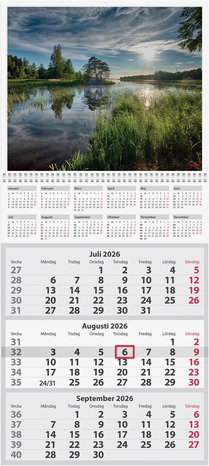 Väggkalender 2026 Trebello