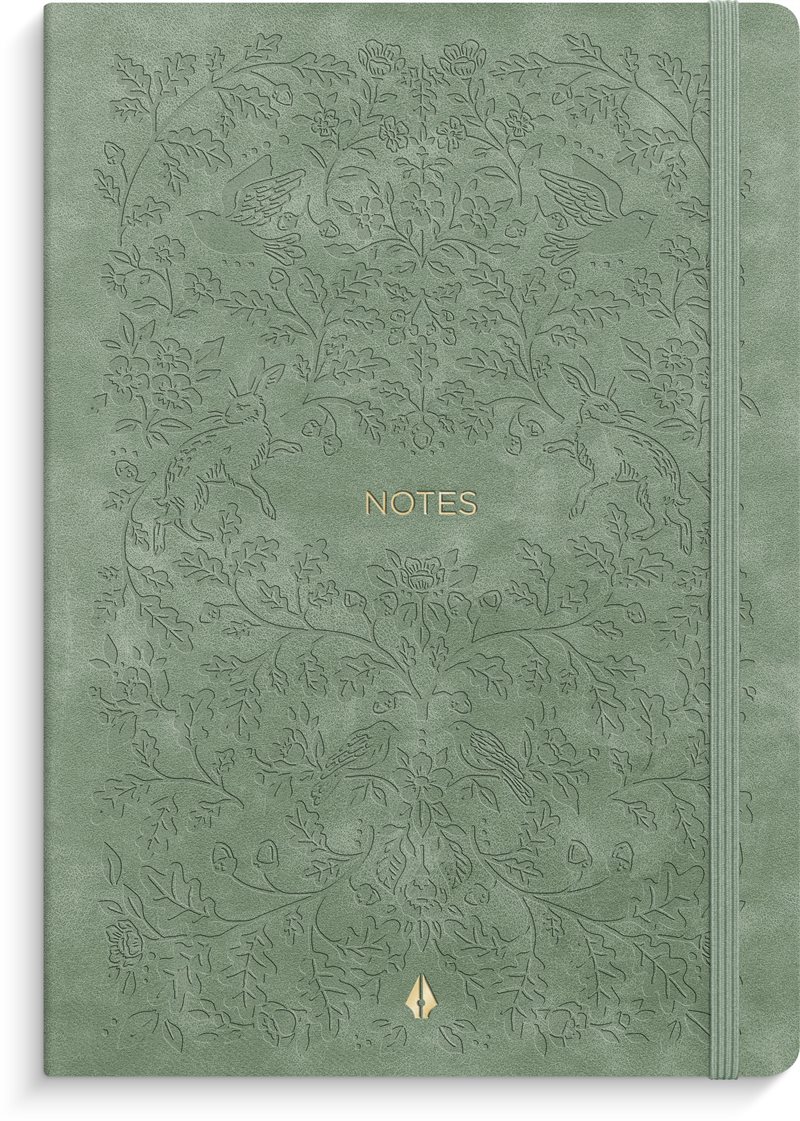 Anteckningsbok - Notebook - Deluxe A5 Smooth Green Forest