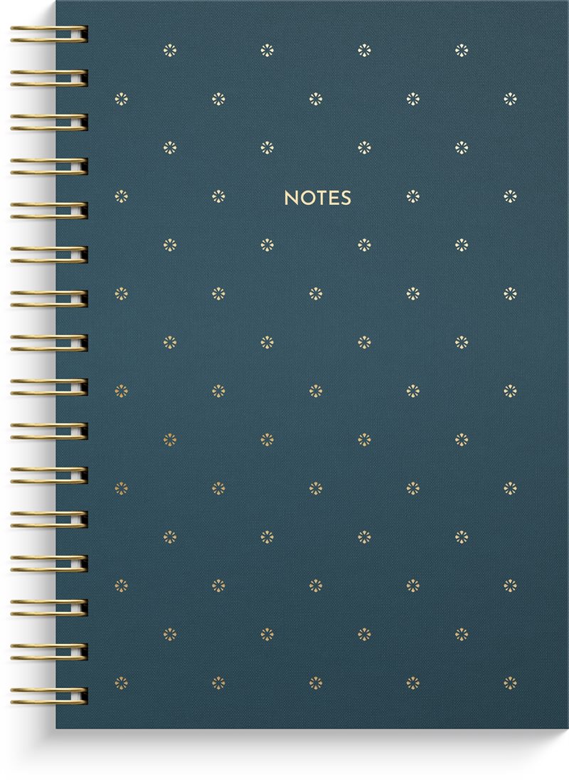 Anteckningsbok - Notebook - dotted A5 Flowery