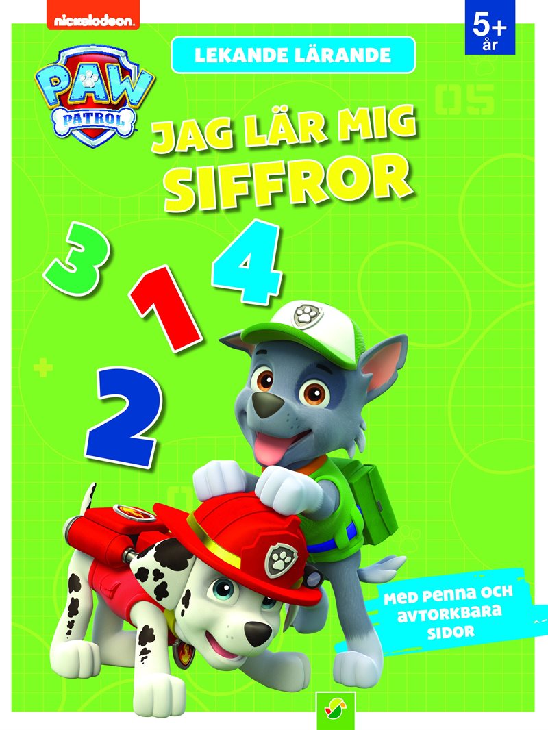 Paw Patrol : Jag lär mig siffror, med penna och avtorkbara sidor