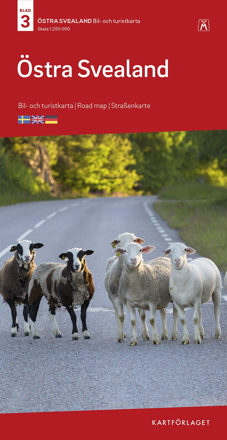 Östra Svealand Bil & Turistkarta Nr 3 : Skala 1:250.000