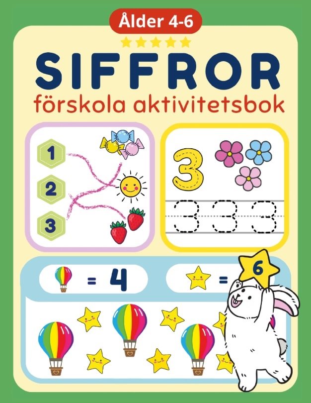 Siffror. Förskola aktivitetsbok : ålder 4–6