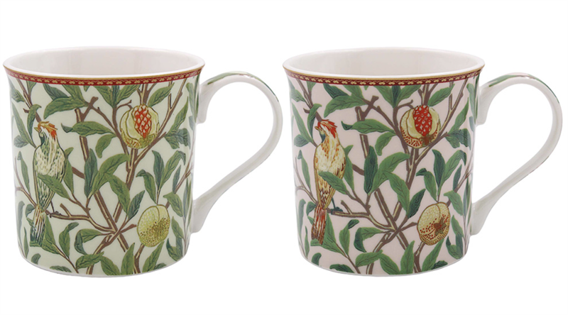 William Morris Bird & Pomegranate mix 2 muggar i presentförpackning