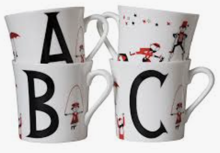 Lennart Hellsing ABC mugg från Gustavsberg. Bokstav C.