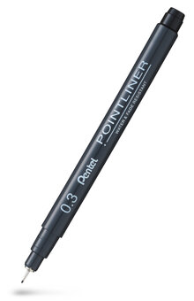Fineliner PENTEL Pointliner 0,3mm svart