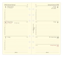 Filofax Personal Refill 2026 Vecka/Uppslag. Språk svensk/dansk/norsk