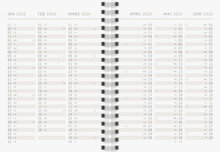 A6 Pastel Marble 12 mån FSC