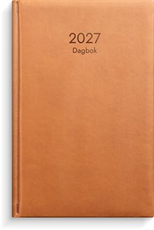 Dagbok 2027 cognac konstläder