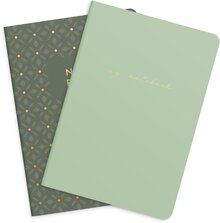 Notebook Green & Pattern 2 pack