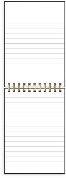 Anteckningsbok - Notebook - lined A6 black