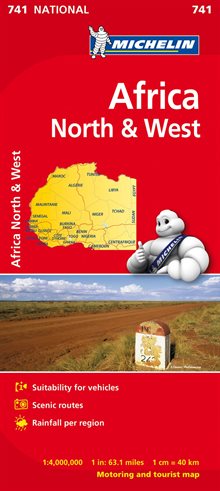Nordvästra Afrika Michelin 741 karta : 1:4milj