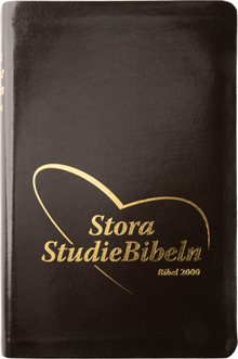Stora StudieBibeln - Bonded leather Svart