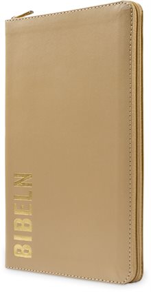 Bibel 2026 Slimline - Bonded leather Brun med dragkedja
